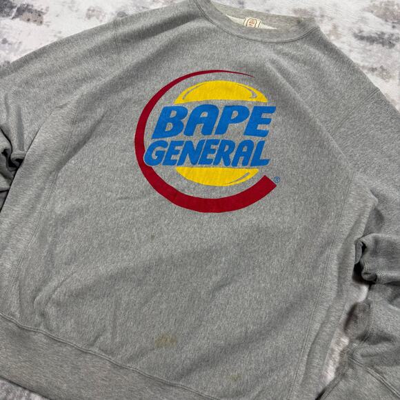 Authentic Bape 2000’s General Ape Crewneck Sweatshirt M - Picture 2 of 7